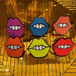 Colorful Allison Eden Smile Beaded Napkin Rings